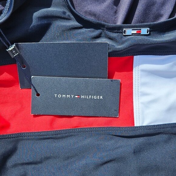 NWT Tommy Hilfiger Colorblocked One-Piece Swimsuit - XL - Picture 4 of 11